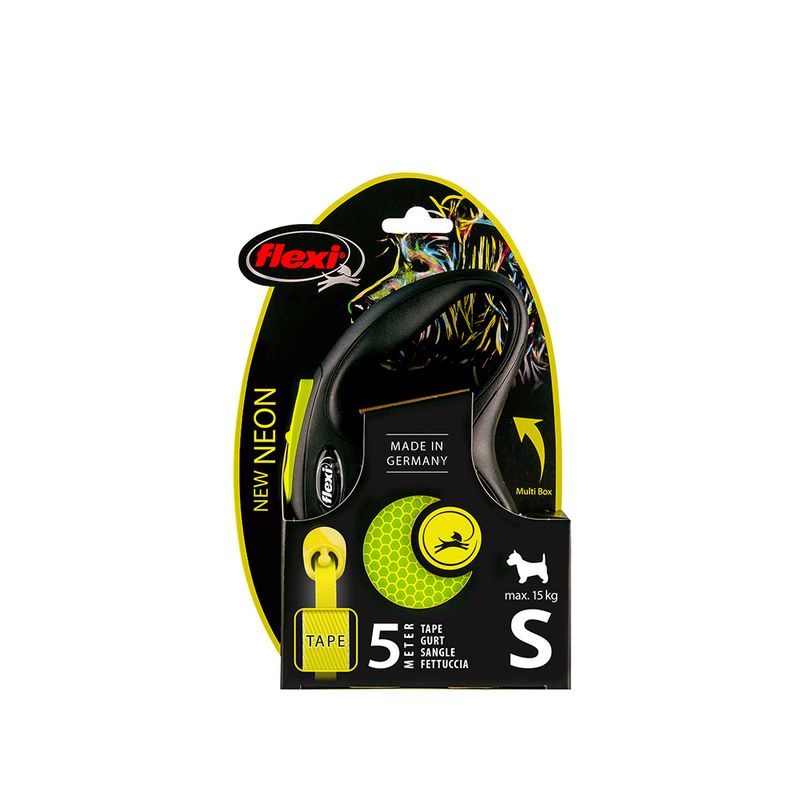 flexi New Neon Harness 5m Lead M: up to 25kg