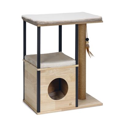 Designed by Lotte Nala Wooden Scratching Post Natural
