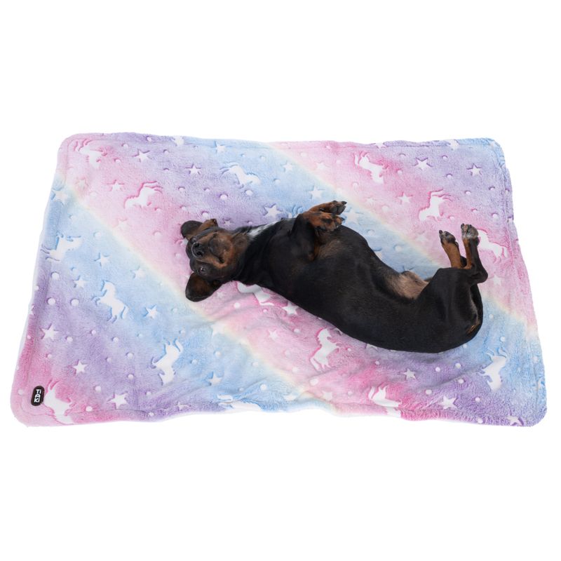 TIAKI Glowing Unicorns Cosy Blanket 100 x 70 cm (L x W)