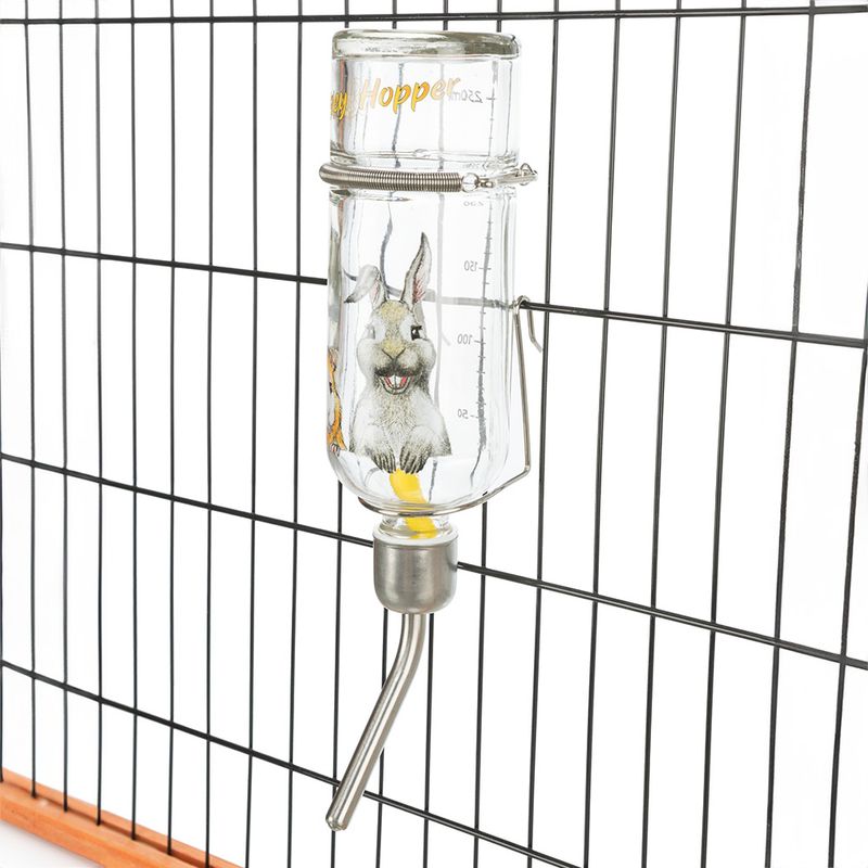 Trixie Honey & Hopper Glass Drinker 250ml