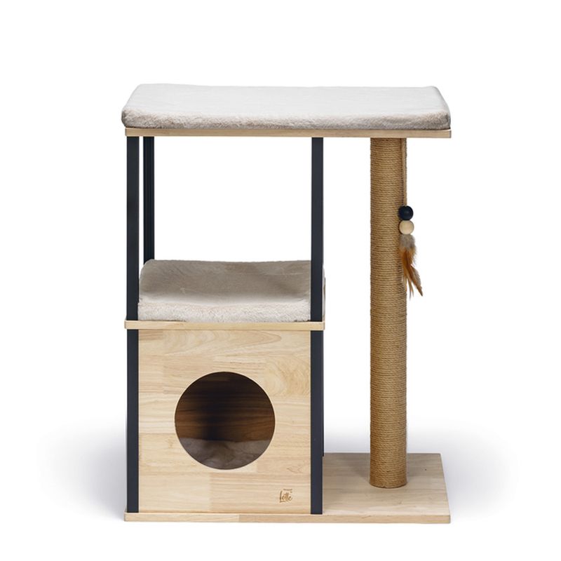 Designed by Lotte Nala Wooden Scratching Post Natural