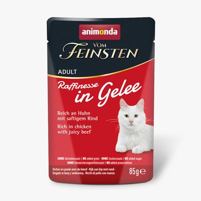 animonda vom Feinsten Adult Raffinesse in Jelly 24 x 85g Rich in Chicken with Beef