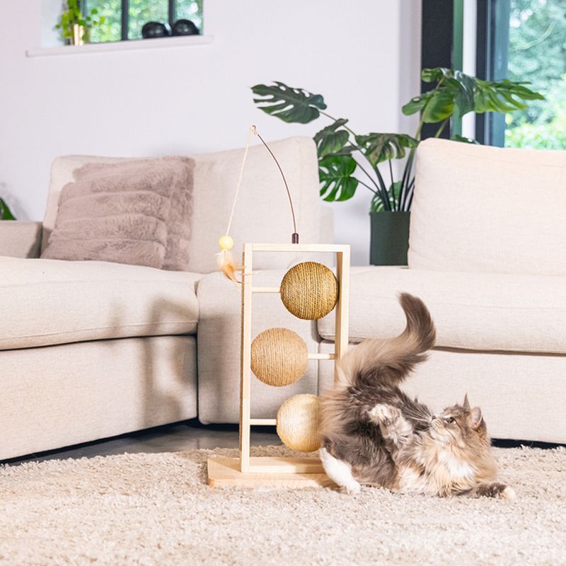 Designed by Lotte Wooden Lomax Scratching Ball 34.5 x 29.5 x 50cm (L x W x H)