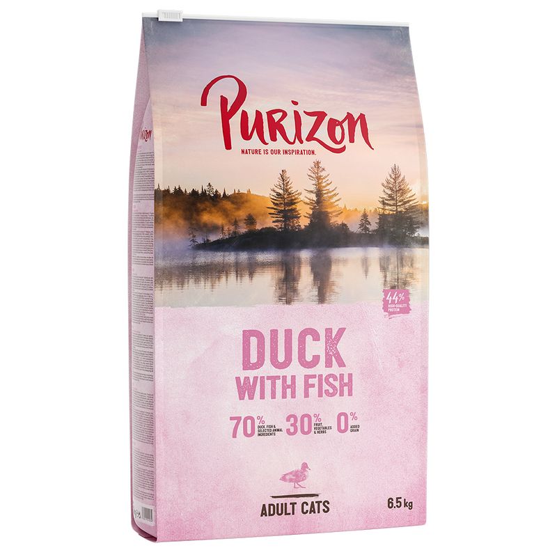 Purizon Adult Grain-Free Dry Cat Food Economy Pack Adult Chicken with Fish (2 x 6.5kg)