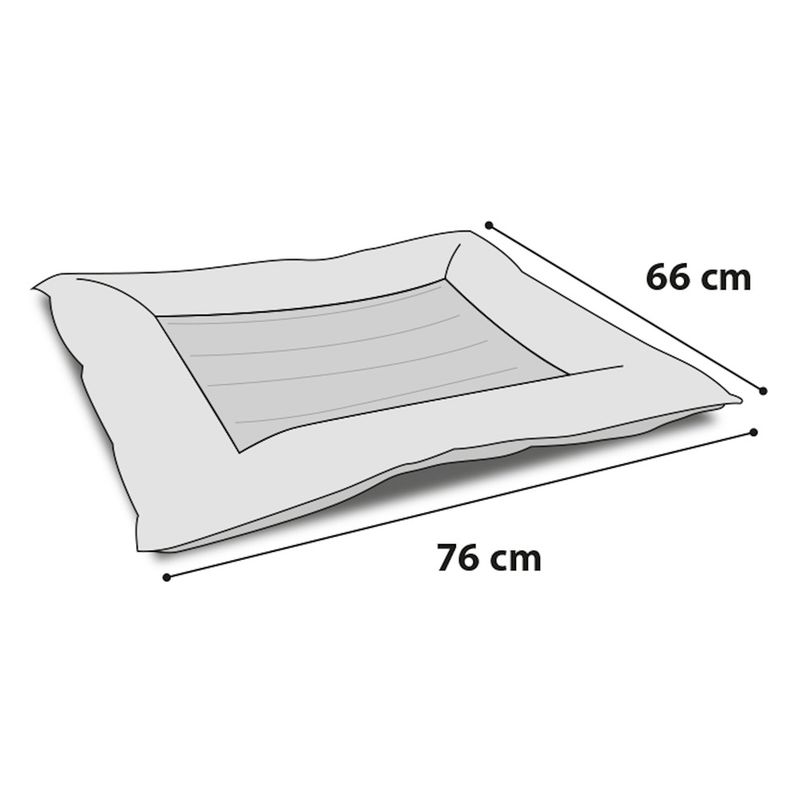 Flamingo Cooling Bed Fresk Drop Grey Size S: 66 x 56 cm (L x W)