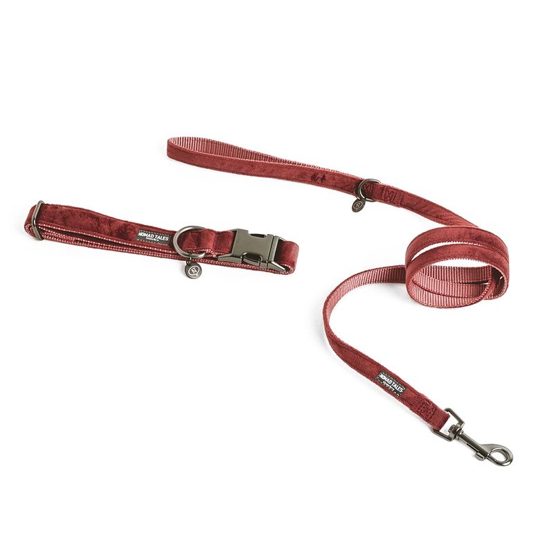 Nomad Tales Blush Collar, rosé Matching leash: 120 cm long, 15 mm wide