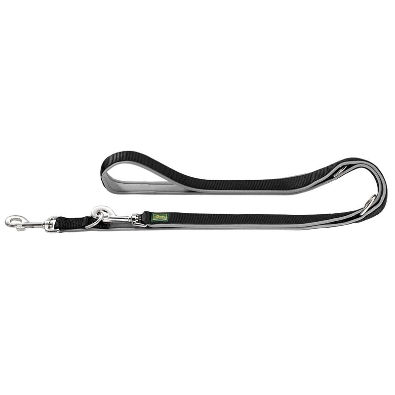HUNTER Neoprene Lead – black/ grey 200cm, adjustable