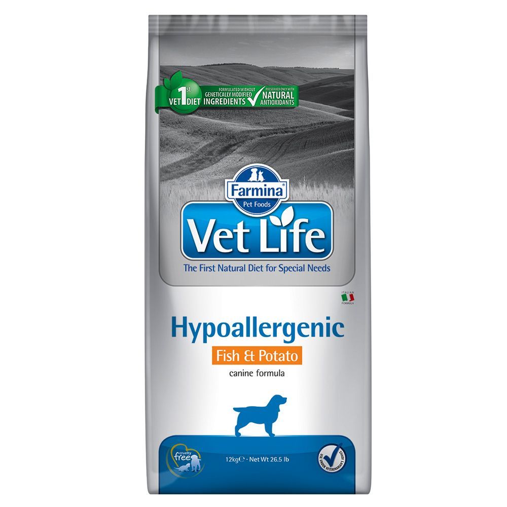 Farmina Vet Life Dog Hypoallergenic with fish & potato 12kg