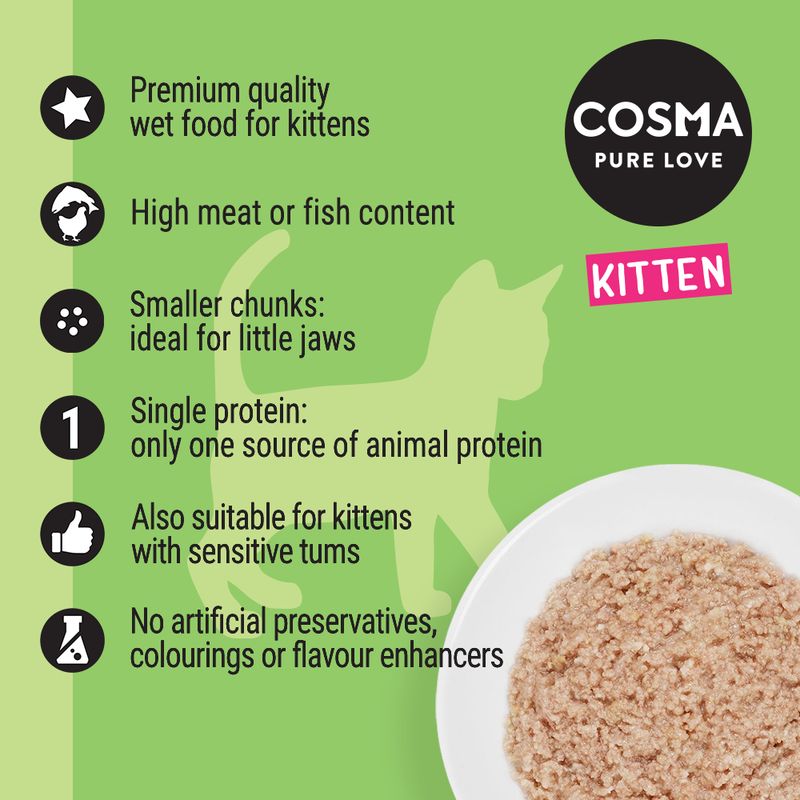 Cosma Original Kitten 6 x 85g Mixed Pack (3 Varieties)