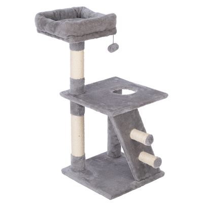zooplus Basics Scratching Tree - Small Grey