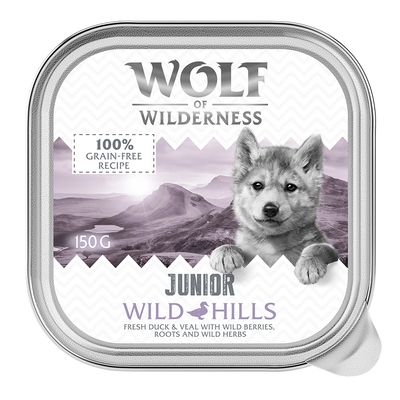 Wolf of Wilderness Junior Duo Protein Recipe Trays Blue River - Chicken & Salmon (6 x 150g)