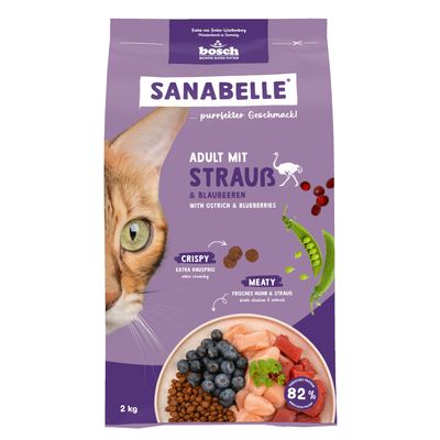 Sanabelle Adult with Ostrich & Blueberries 2kg