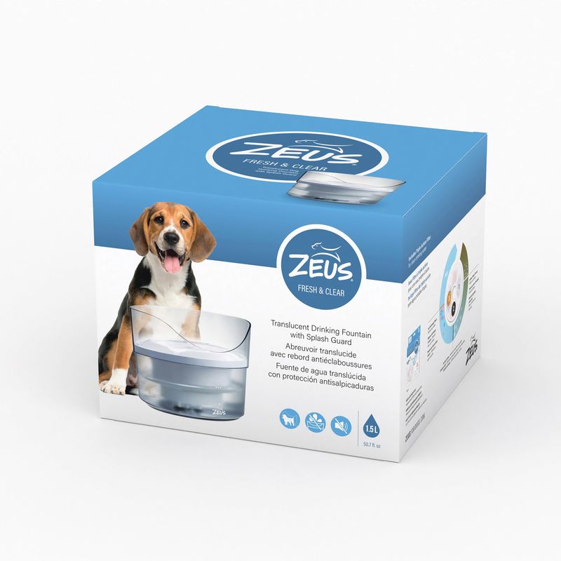 Zeus Fresh & Clear Drinking Fountain with Splash Guard Drinking fountain 1.5l