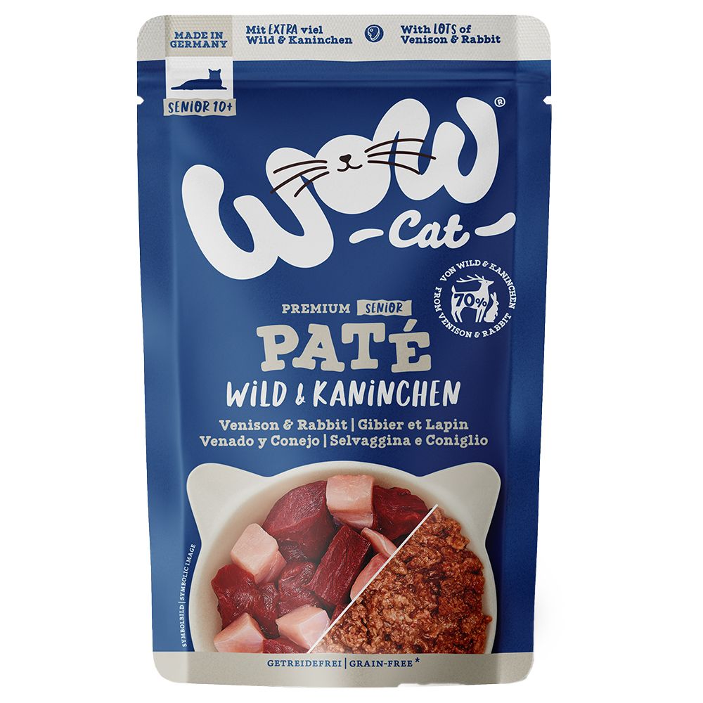 WOW Cat Senior Paté 12 x 125g Game & Rabbit