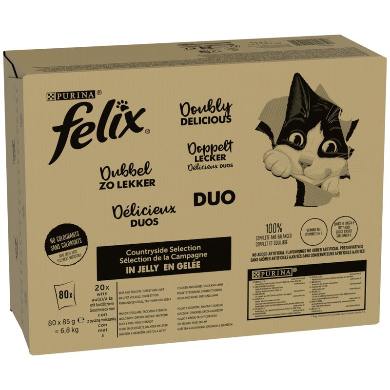 Felix As Good As It Looks Jumbo Pack 80 x 85g Fish Mix (4 Varieties)