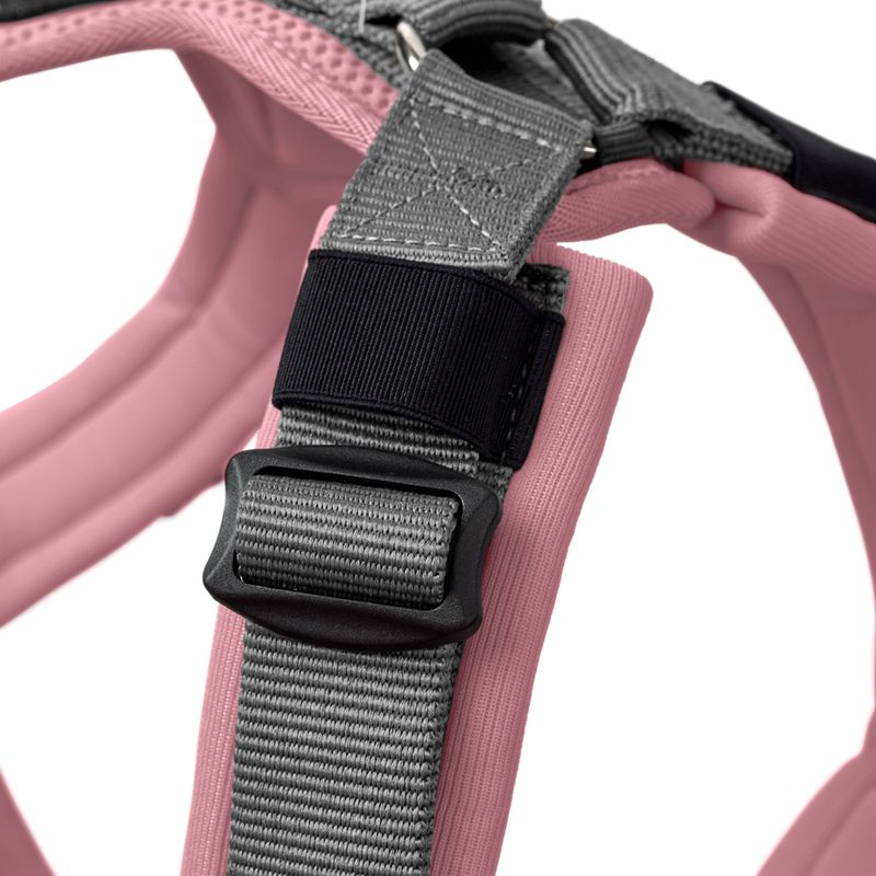 HUNTER Maldon Harness - Dusky Pink/Grey Size M: 53 - 71cm chest circumference, belt width 25mm