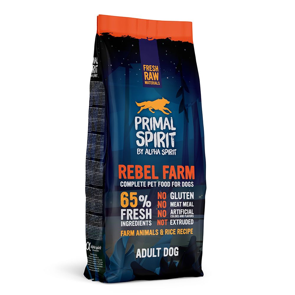 Primal Spirit 65% Rebel Farm Dry Dog Food 12kg