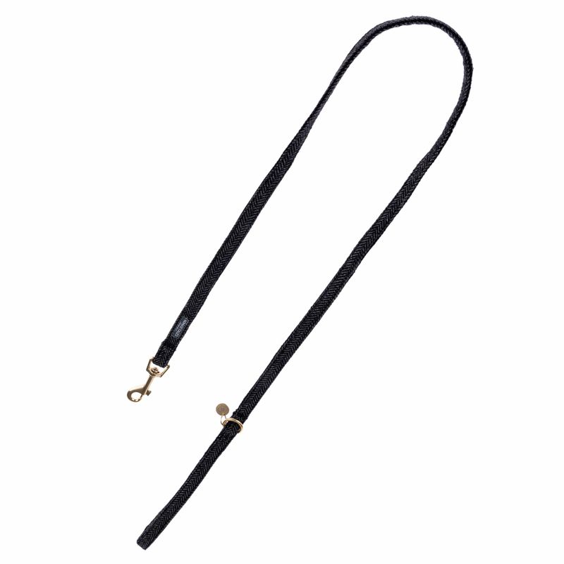Nomad Tales Calma Dog Leash, ebony 200 cm long, 20 mm wide
