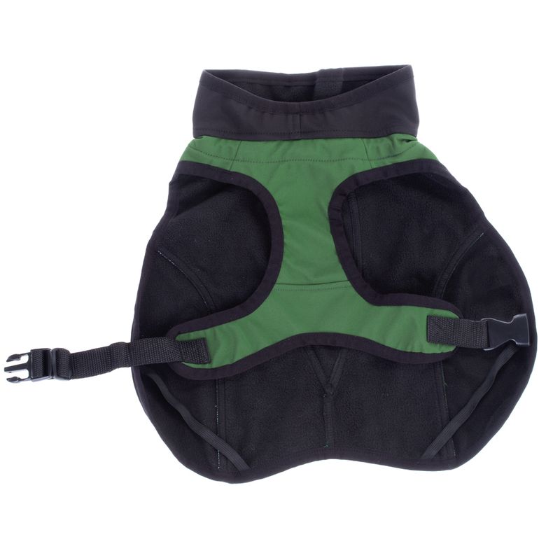 Soft Shell Dog Coat - Green Approx. 30cm Back Length