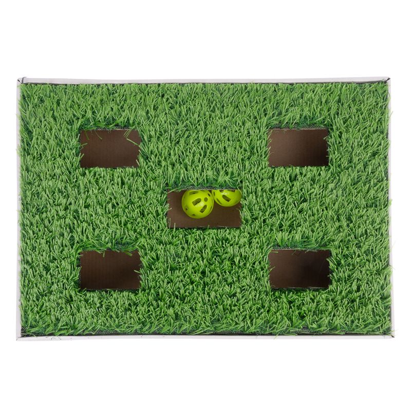 TIAKI Hunting Box with Grass Patch Cat Toy 40 x 28 x 7 cm (L x W x H)