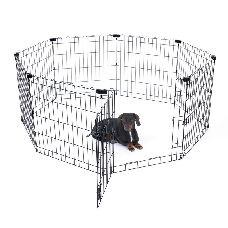 TIAKI Metal Puppy Pen Size M: 8 Panels each 61 x 76cm (W x H)