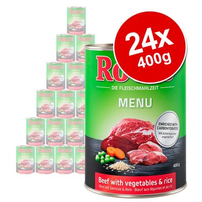 Rocco Menu Saver Pack 24 x 400g Beef, Vegetables & Rice