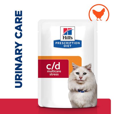 Hill's Prescription Diet c/d Multicare Stress Urinary Care with Chicken 12 x 85g Pouches