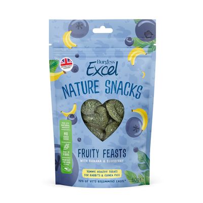 Burgess Excel Nature Snacks Fruity Feasts 60g
