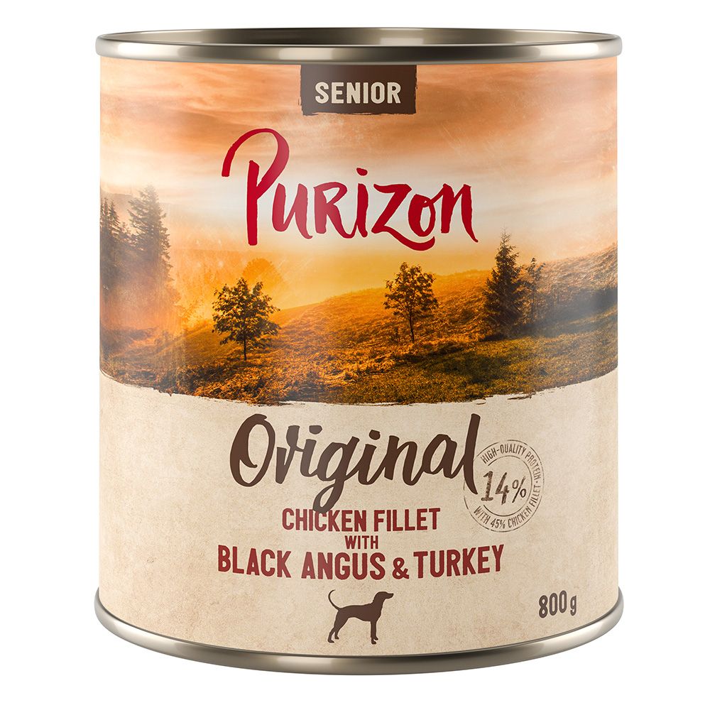 Purizon Senior 6 x 800g Chicken Fillet with Black Angus Beef