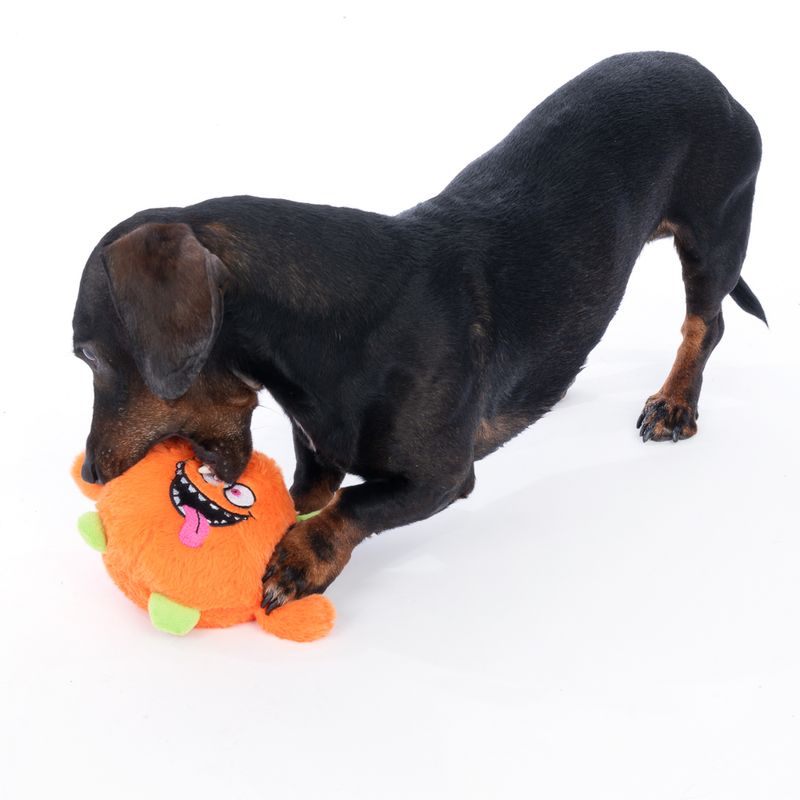 TIAKI Orange Monster Plush Dog Toy 19 x 14 x 8 cm (L x W x H)