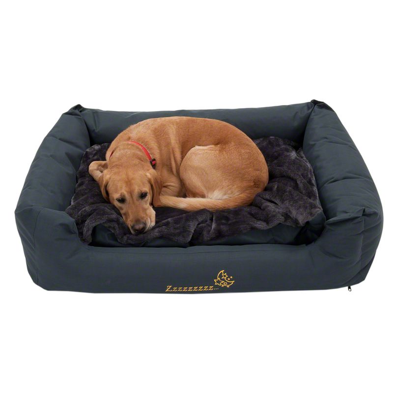 Dog bed Sleepy Time grey with cushion 80 x 65 x 30 cm (L x W x H)
