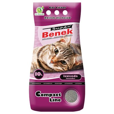 Super Benek Compact Lavender Cat Litter 10l