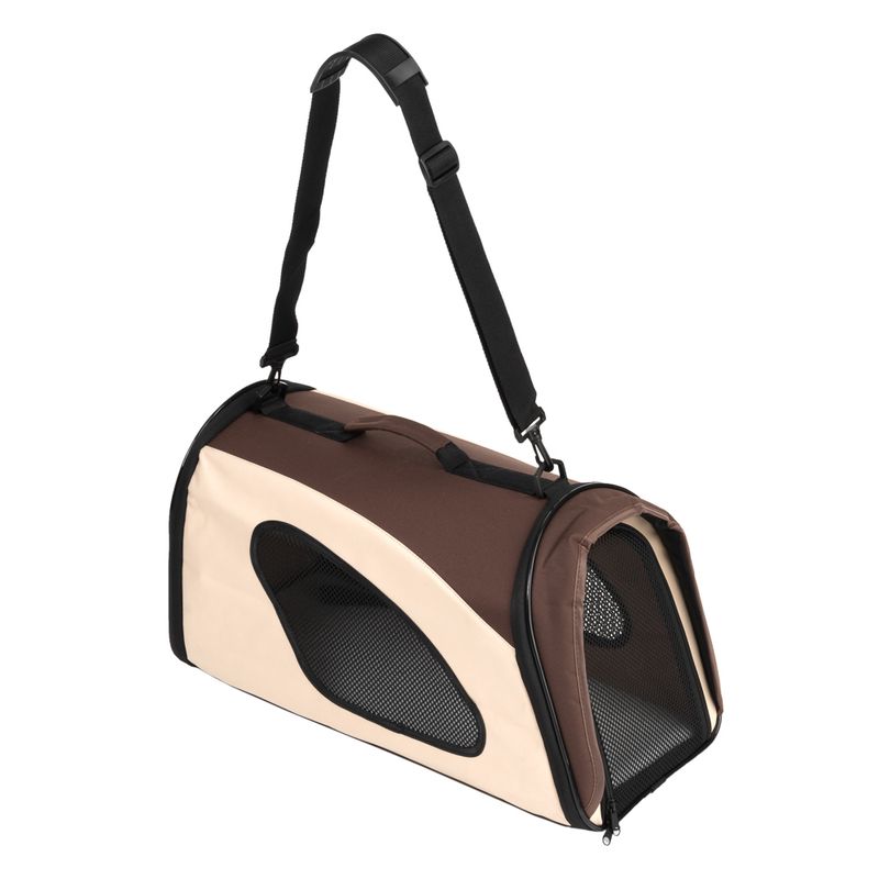 Pet Carrier Brown & Beige: 54 x 26 x 30cm (L x W x H)
