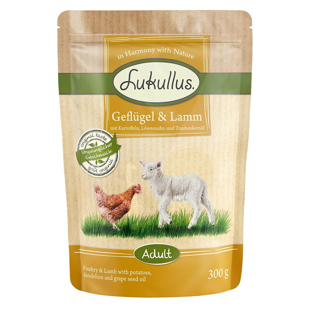 Lukullus Natural Grain-free Pouches 6 x 300g Duck & Veal
