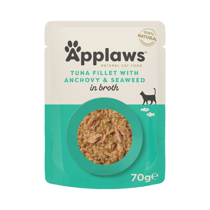 Applaws Cat Food Pouches in Broth Tuna & Pacific Prawns (12 x 70g)