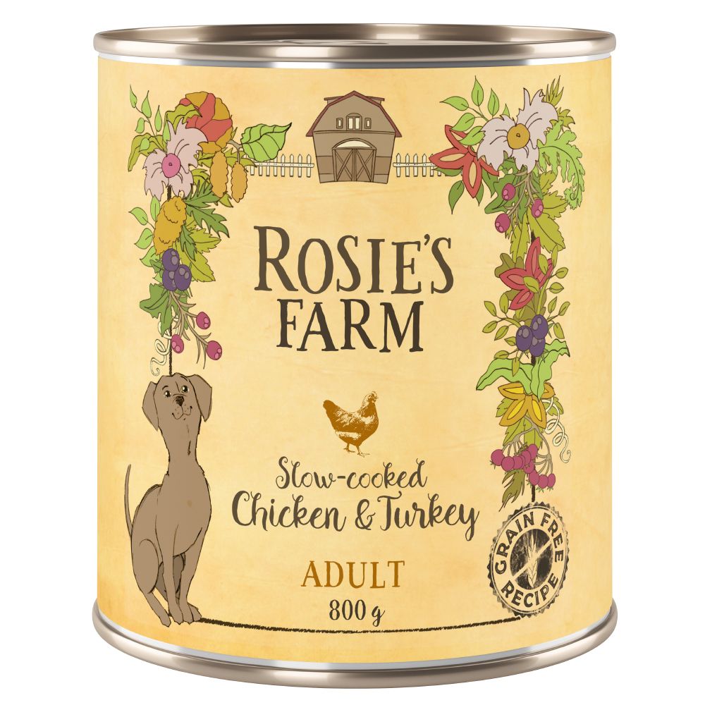 Rosie's Farm Adult Slow-cooked Chicken & Turkey 6 x 400g