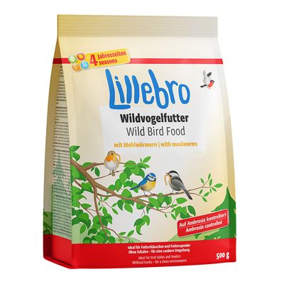 Lillebro Wild Bird Food with Mealworms 500g