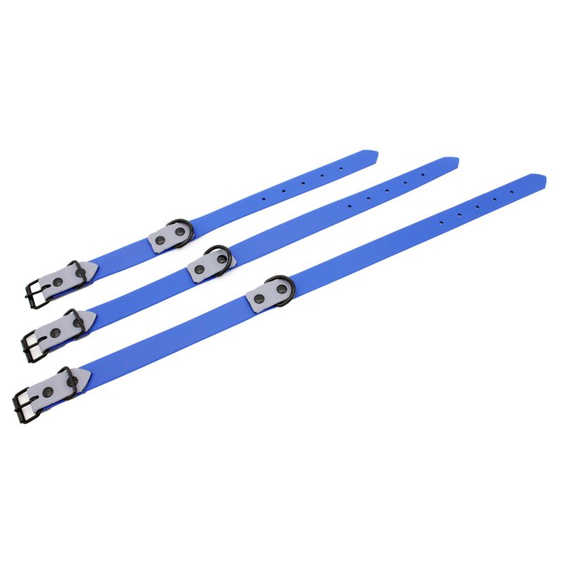 Heim Collar Two-Coloured Riveted - Blue/Grey 40cm long, 25mm wide