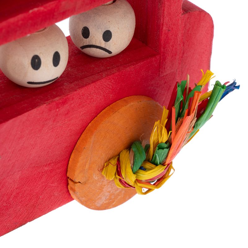 TIAKI Double Decker Bus Wooden Bird Toy 13 x 11.5 x 3cm (L x W x H)