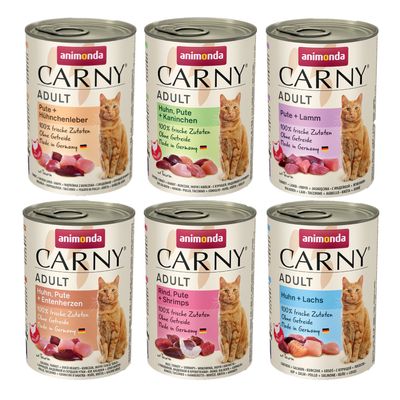 animonda Carny Adult Saver Pack 12 x 400g Poultry & Beef Varieties