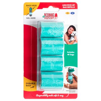 KONG HandiPOD Mini Poop Bag 4 rolls with 10 bags each