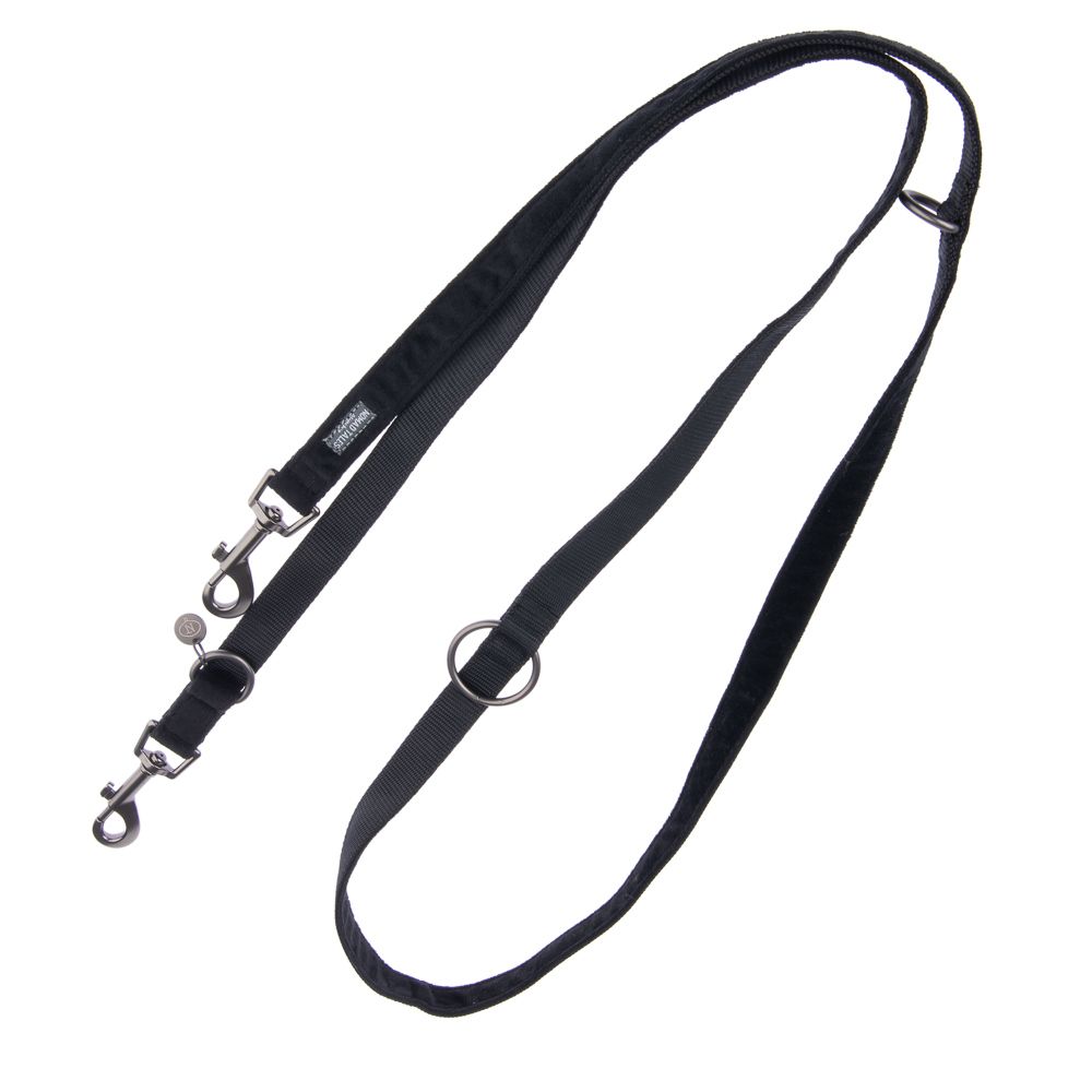 Nomad Tales Blush Dog Leash, ebony 200 cm long, 20 mm wide