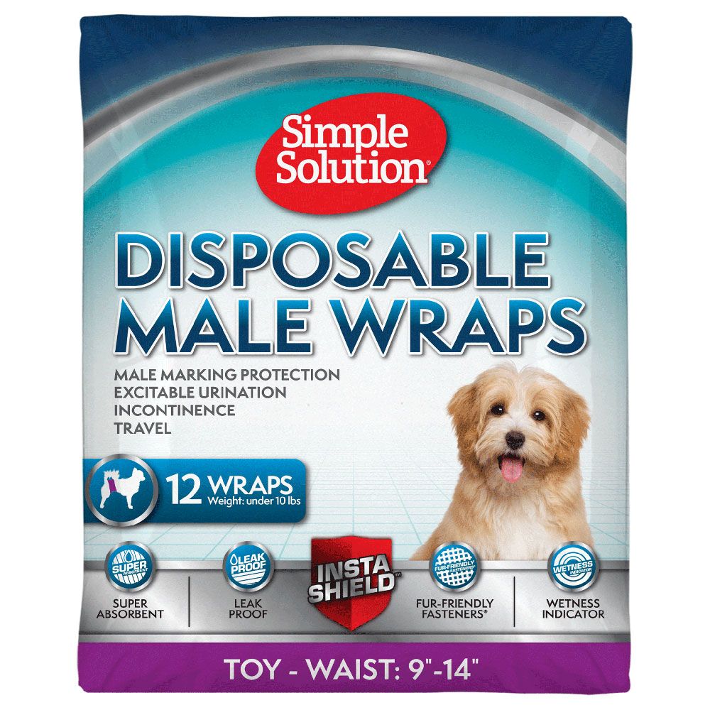 Simple Solution Disposable Diaper for Male Dogs Size XS: 23 - 35 cm, 12 pieces