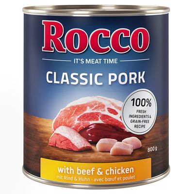 Rocco Classic Pork 6 x 800g Beef & Chicken