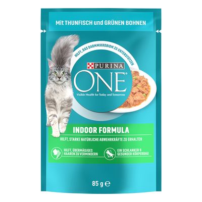 PURINA ONE Indoor Formula with Tuna & Green Beans (13 x 85g)