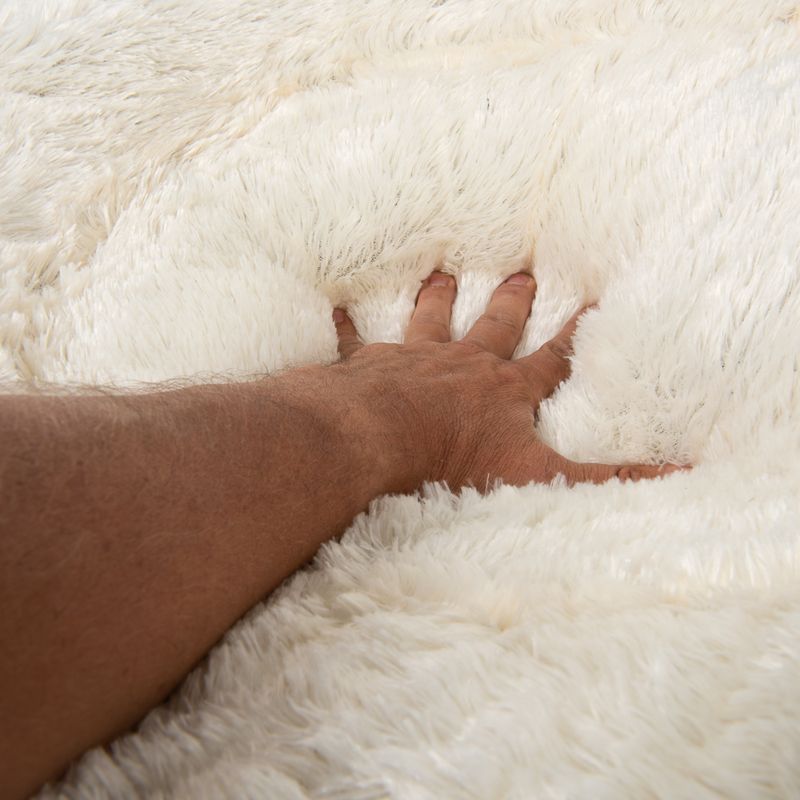 Fluffy Dog Bed Beige 65 x (H) 20cm