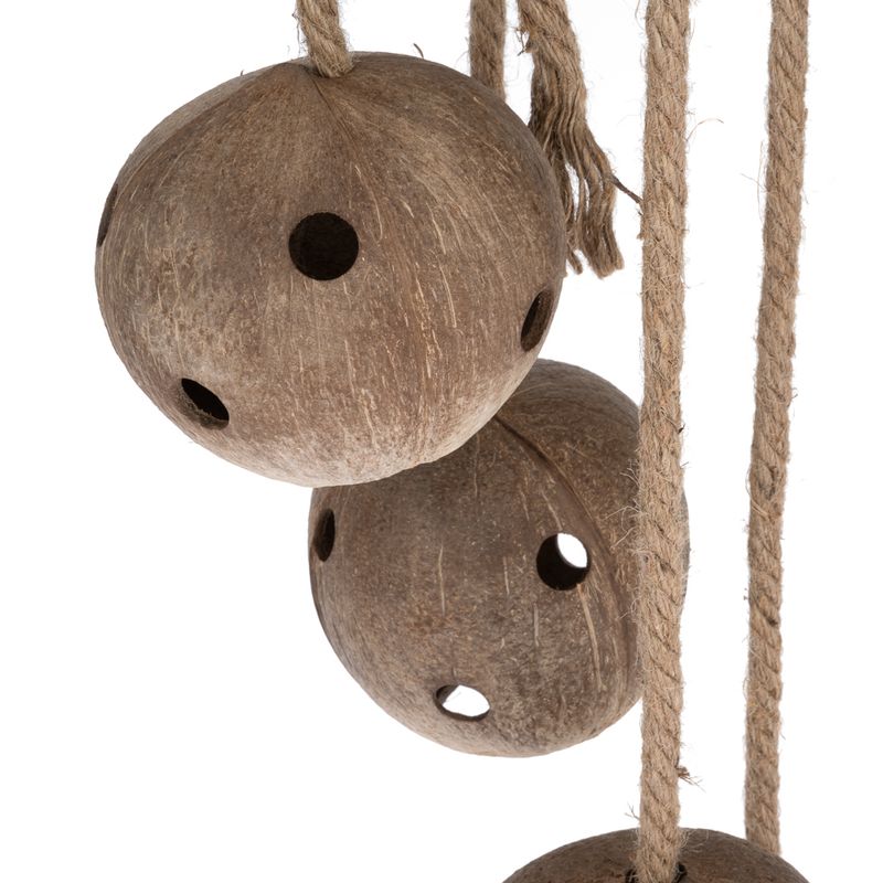 TIAKI Swing & Forage Coconut Toy for Birds approx. diameter 21 x (L) 84 cm