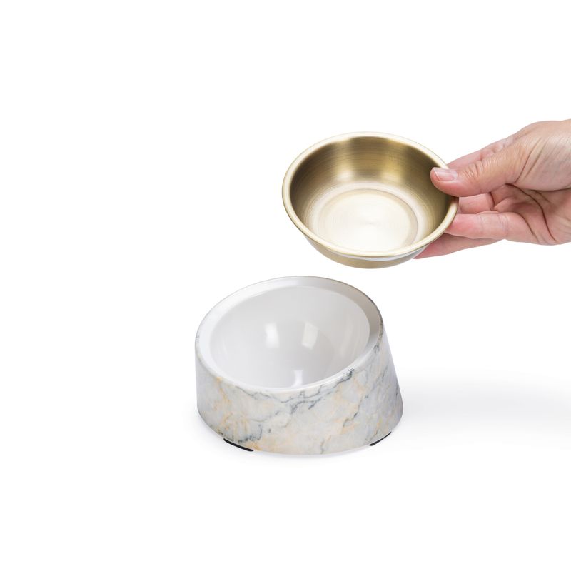 Designed by Lotte Vita Melamine Cat Bowl - Beige 160ml, diameter 13.5cm