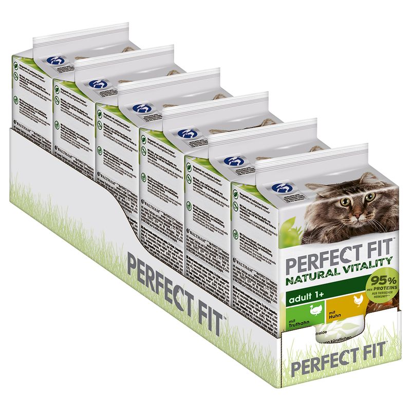 Perfect Fit Natural Vitality Adult 1+ Wet Cat Food Ocean Fish & Turkey (6 x 50g)