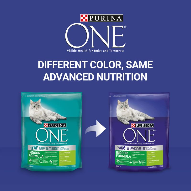 PURINA ONE Indoor Formula Turkey & Whole Grains Dry Cat Food 9.75kg